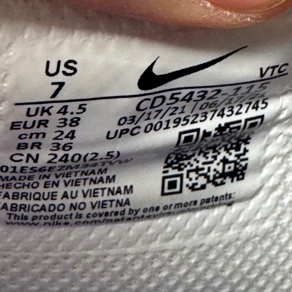 Nike Air Max Excee Sneakers Women's Size 7 White Sapphire-Pure Violet - Picture 7 of 8